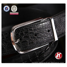 Men's very fashion smooth genuine leather pin buckle black belt